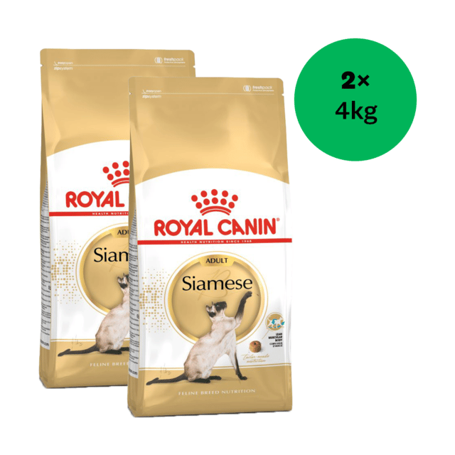 Royal Canin Siamese Adult Dry Cat Food - 8kg (2 X 4kg Bags)