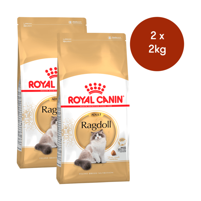 Royal Canin Ragdoll Adult Dry Cat Food - 4kg (2 X 2kg Bags)