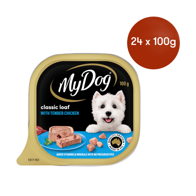 My Dog Adult Chicken Supreme Meaty Loaf Tinned Wet Dog Food - 100g X 24