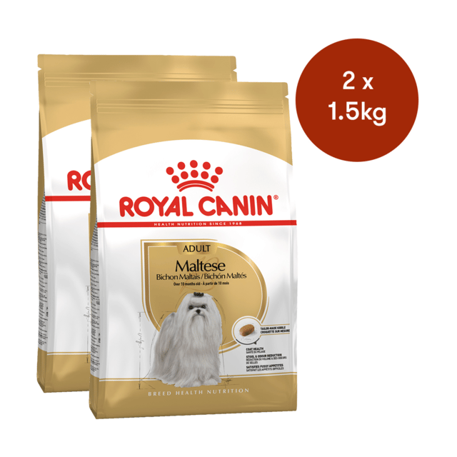 Royal Canin Maltese Adult Dry Dog Food - 3kg (2 X 1.5kg Bags)