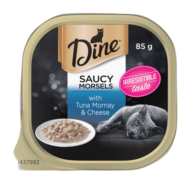 Dine Saucy Morsels With Tuna Mornay & Cheese Wet Cat Food
