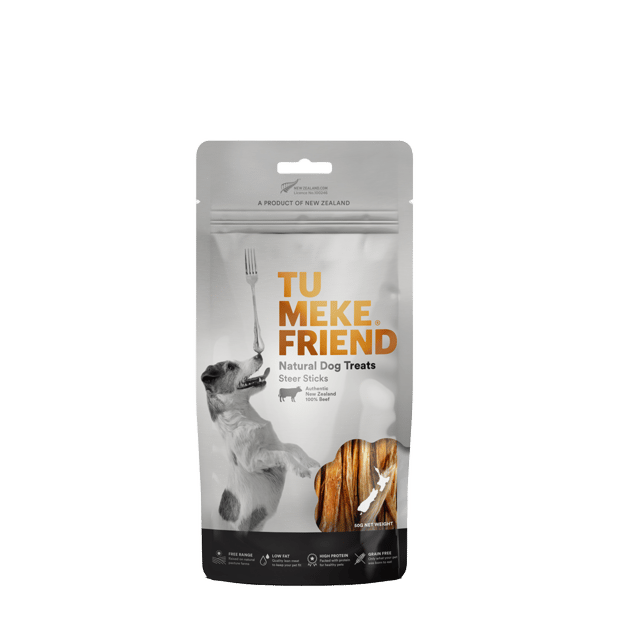Tu Meke Friend Steer Sticks Dog Treats - 100g (2 X 50g Bags)