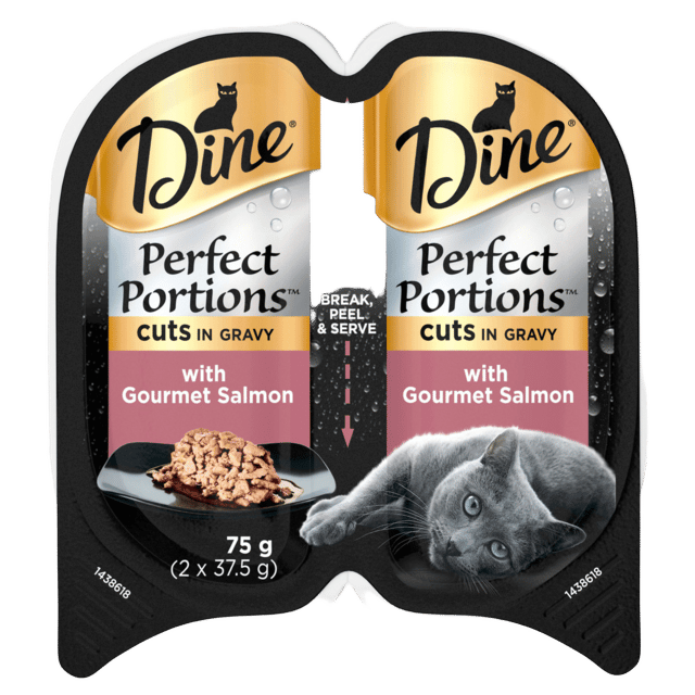 Dine Perfect Portions Cuts In Gravy With Salmon Wet Cat Food
