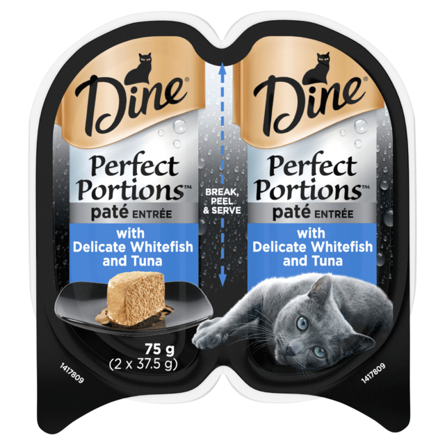 Dine Perfect Portions Pate Entree Whitefish & Tuna Wet Cat Food