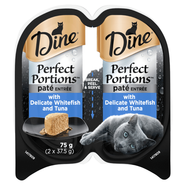Dine Perfect Portions Pate Entree Whitefish & Tuna Wet Cat Food