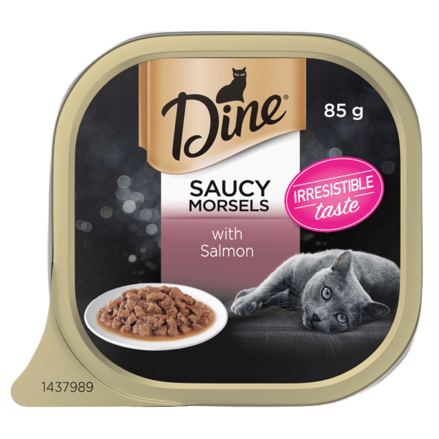 Dine Saucy Morsels With Salmon Wet Cat Food