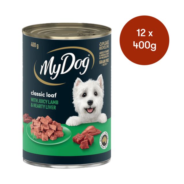 My Dog Adult Lamb & Liver Canned Wet Dog Food - 400g X 12