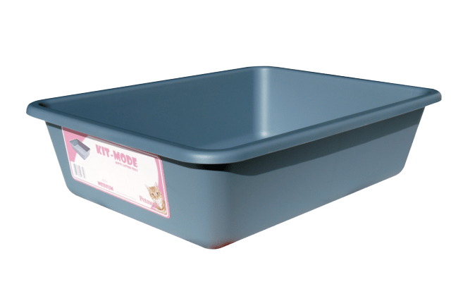 Brooklands Cat Litter Tray - Medium, Blue/Grey