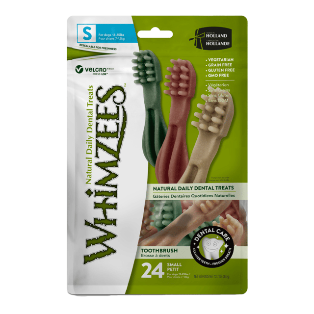 Whimzees Toothbrush Dental Dog Treats - Small - 24 Pack