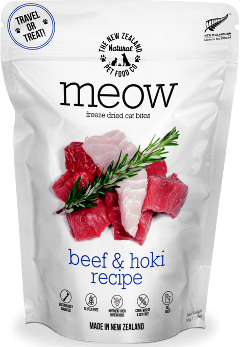 The NZ Natural PET Food Co Meow-Purr Beef & Hoki Freeze Dried Cat Food
