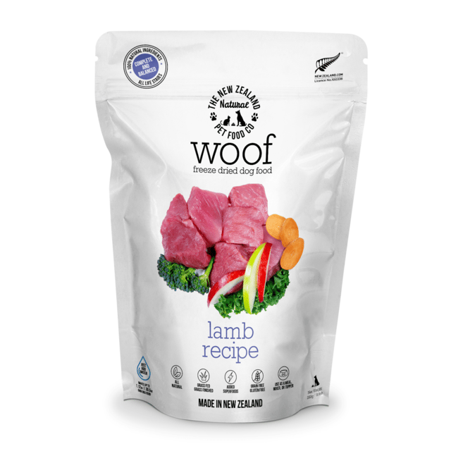 The NZ Natural PET Food Co Woof Lamb Freeze Dried Dog Food