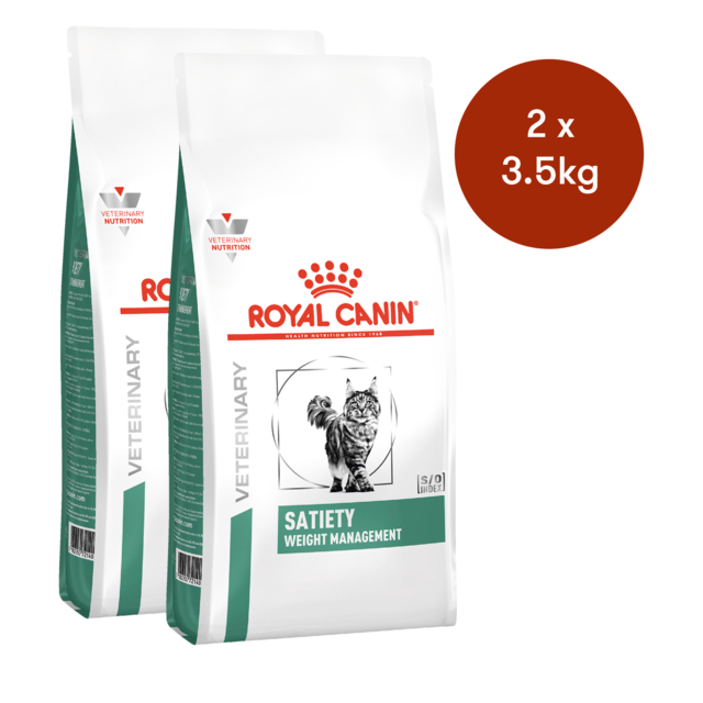 Royal Canin Vet Satiety Weight Management Dry Cat Food - 7kg (2 X 3.5kg Bags)