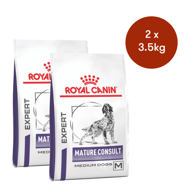 Royal Canin Vet Mature Consult Medium Dry Dog Food - 7kg (2 X 3.5kg Bags)