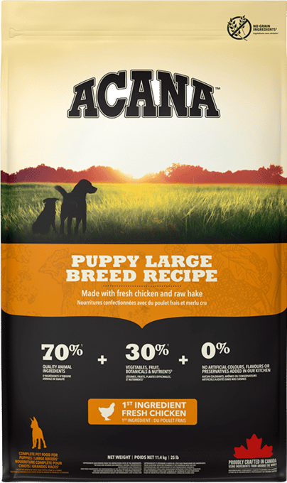 Acana Puppy Large Breed Recipe Dry Dog Food - 22.8kg (2 X 11.4kg Bags)