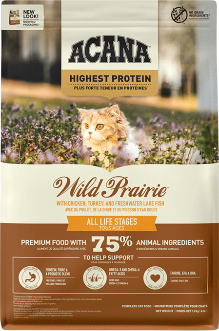 Acana Highest Protein Wild Prairie Dry Cat Food - 3.6kg (2 X 1.8kg Bags)