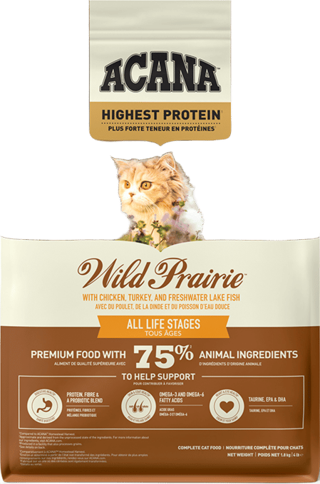Acana Highest Protein Wild Prairie Dry Cat Food - 3.6kg (2 X 1.8kg Bags)