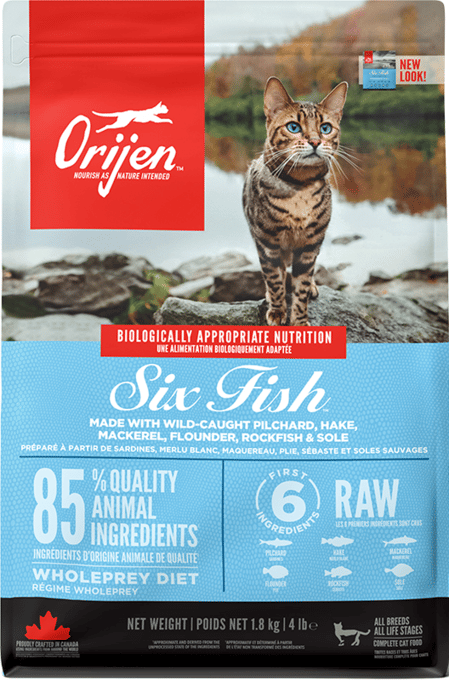 Orijen Six Fish Dry Cat Food - 10.8kg (2 X 5.4kg Bags)