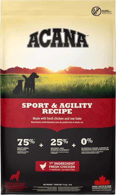 Acana Sport & Agility Recipe Dry Dog Food - 32kg (2 X 17kg Bags)