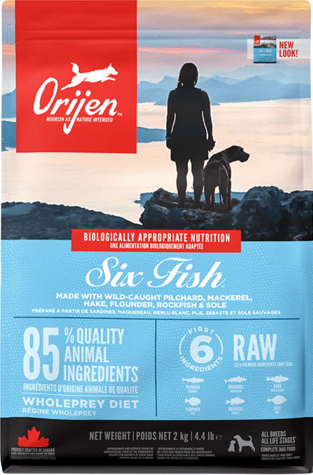 Orijen Six Fish Dry Dog Food - 4kg (2 X 2kg Bags)