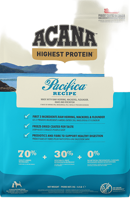 Acana Highest Protein Pacifica Recipe Dry Dog Food - 4kg (2 X 2kg Bags)