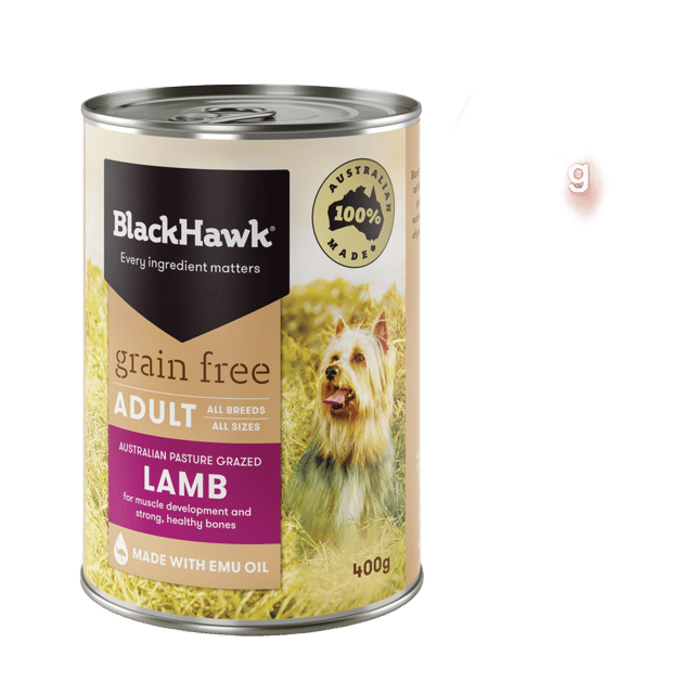 Black Hawk Grain Free Adult Lamb Canned Wet Dog Food - 400g X 12