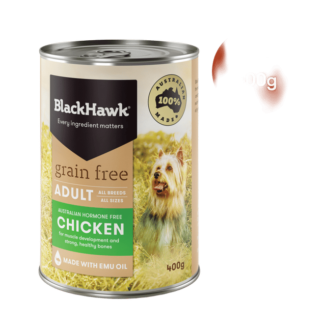 Black Hawk Grain Free Adult Chicken Canned Wet Dog Food - 400g X 12