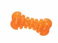 Orange Soft Rubber Chewing Dental Bone