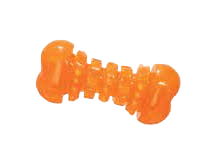 Orange Soft Rubber Chewing Dental Bone