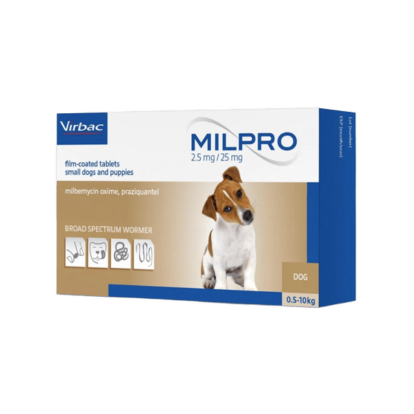 Milpro Worming Tablet For Small Dogs & Puppies- Single Tablet