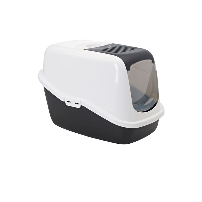 Savic Nestor Black & White Hooded Litter Tray