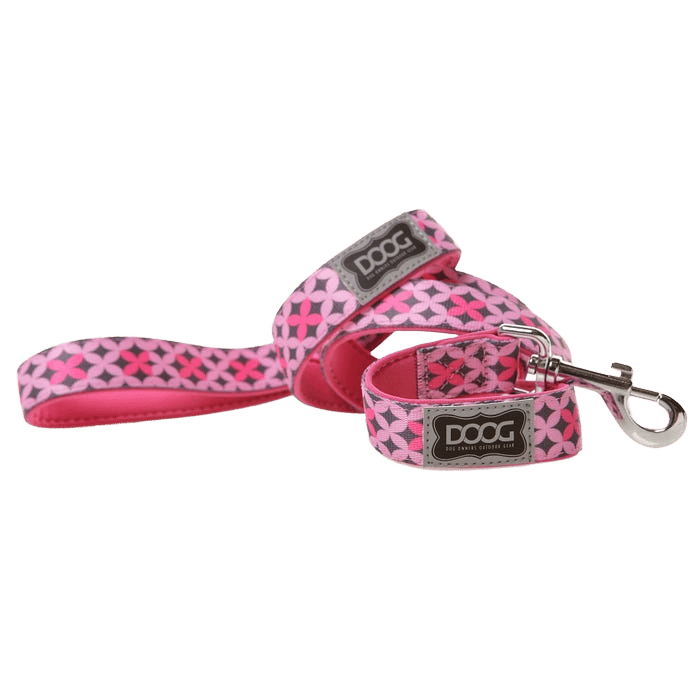 Doog Lead Toto Pink & Grey Pattern