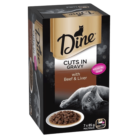 Dine Daily Cuts In Gravy With Beef & Liver Cat Food 85g 7 Pack