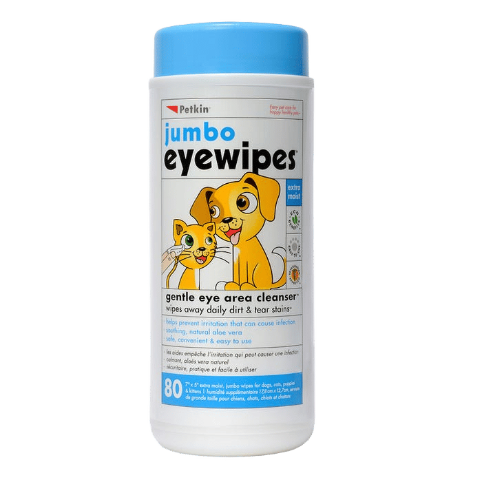 Petkin Eye Wipes For Dogs & Cats Jumbo 80pk