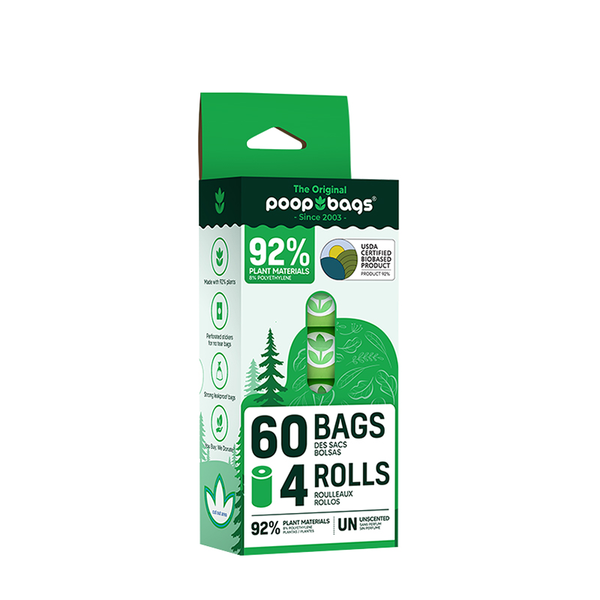 Plant-Based Poop Bag Rolls 15X4