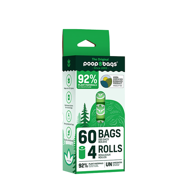 Plant-Based Poop Bag Rolls 15X4