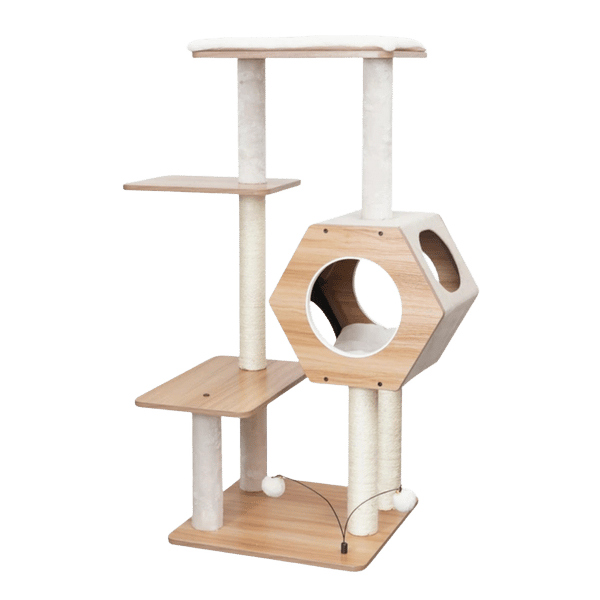 Minimalistic Cat Tree With Wagon Wheel