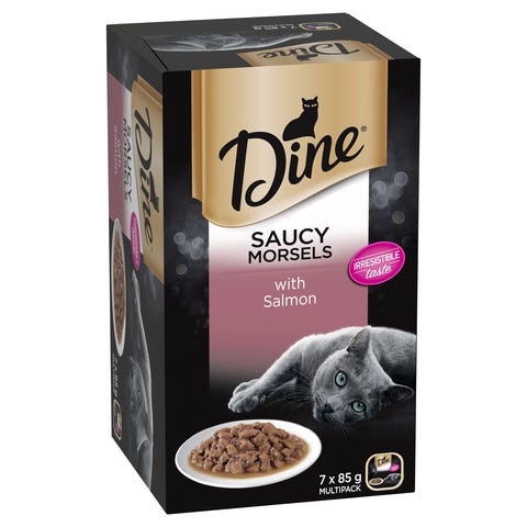 Dine Daily Saucy Morsels With Salmon Cat Food 85g 7 Pack