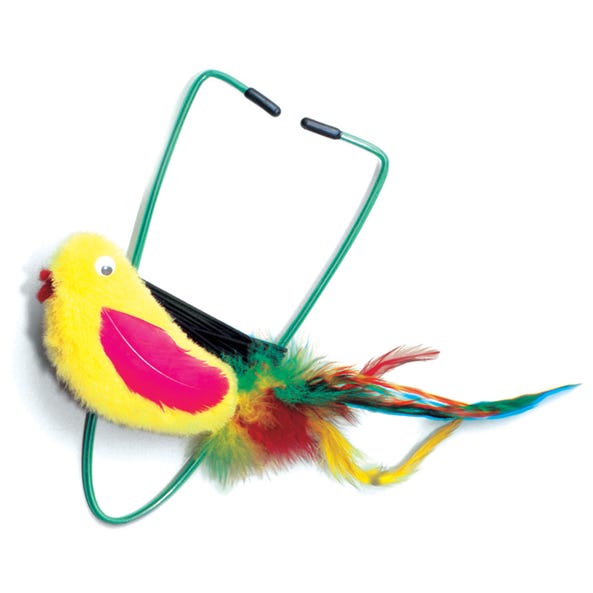 A-Door-Able Fur Plush Bird Bungee Cat Toy