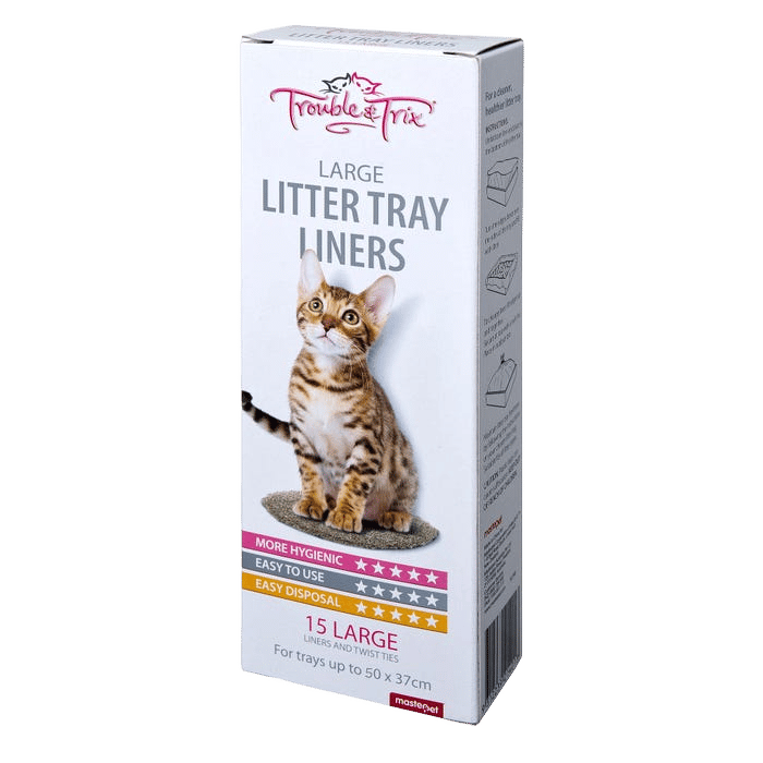 Trouble & Trix Litter Tray Liners Large 15 Pack
