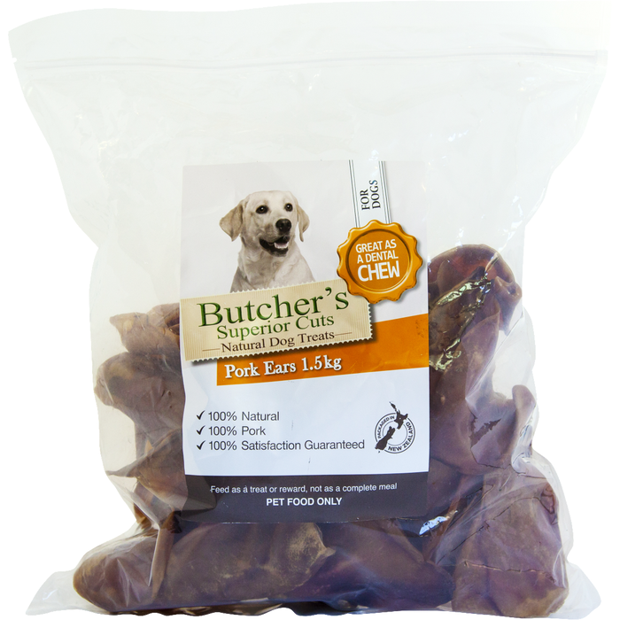 Butcher's Superior Cuts Pork Ears Dog Treats 1.5kg