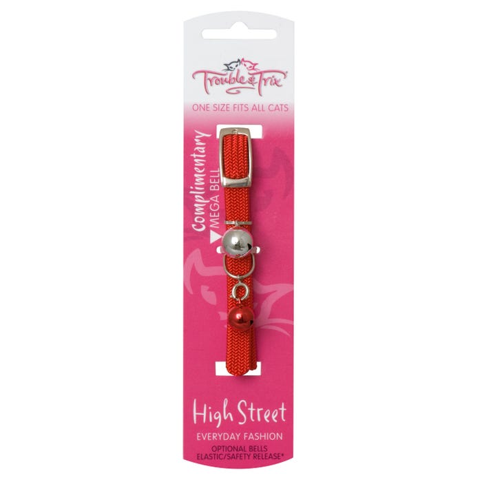 Trouble & Trix Cat Collar High Street Red