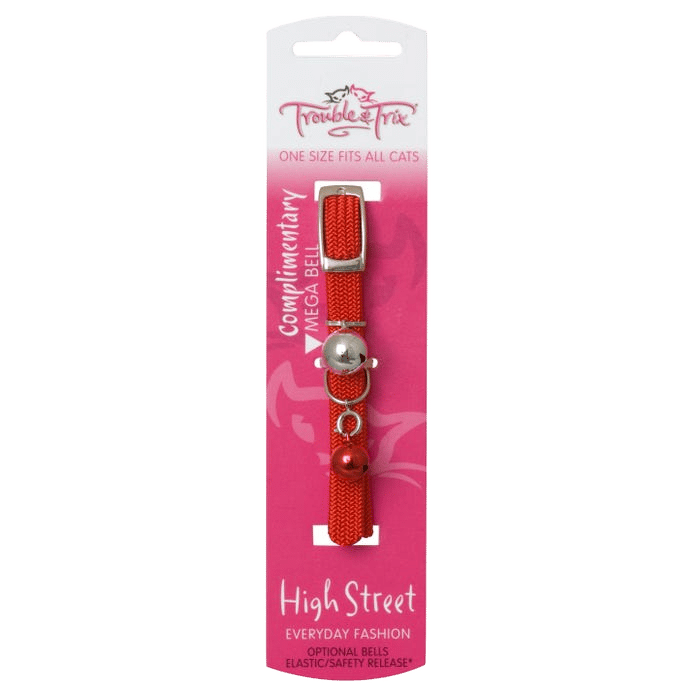 Trouble & Trix Cat Collar High Street Red
