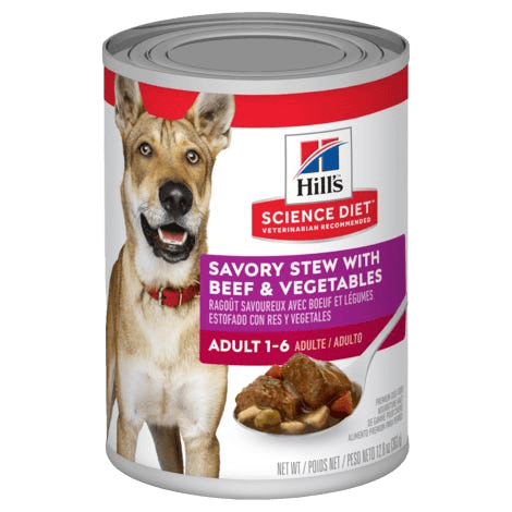 Hills Science Diet Adult Savory Stew Beef & Vegetables Dog Food 363g