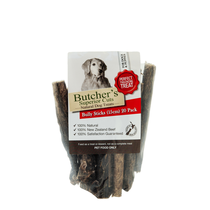 Butcher's Superior Cuts Bully Stick Dog Treats 15cm 20 Pack