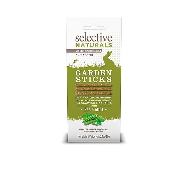 Selective Naturals Garden Sticks For Rabbits With Pea & Mint 60g