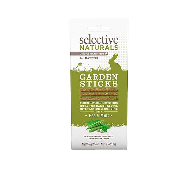 Selective Naturals Garden Sticks For Rabbits With Pea & Mint 60g