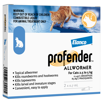 Profender All Wormer For Cats 2.5kg To 5kg - 2 Pack