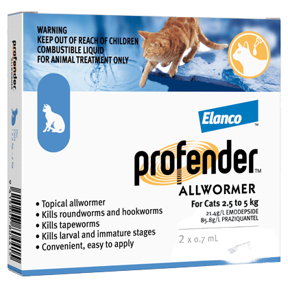 Profender All Wormer For Cats 2.5kg To 5kg - 2 Pack