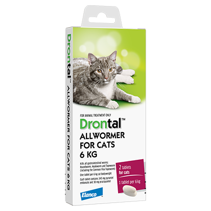 Drontal Worm Treatment For Cats 6kg 2 Pack