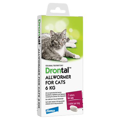Drontal Worm Treatment For Cats 6kg 2 Pack